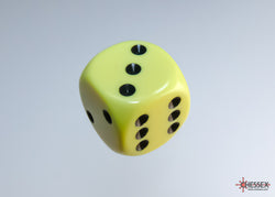 Opaque Pastel Yellow 16mm d6 Dice Set (12 dice)