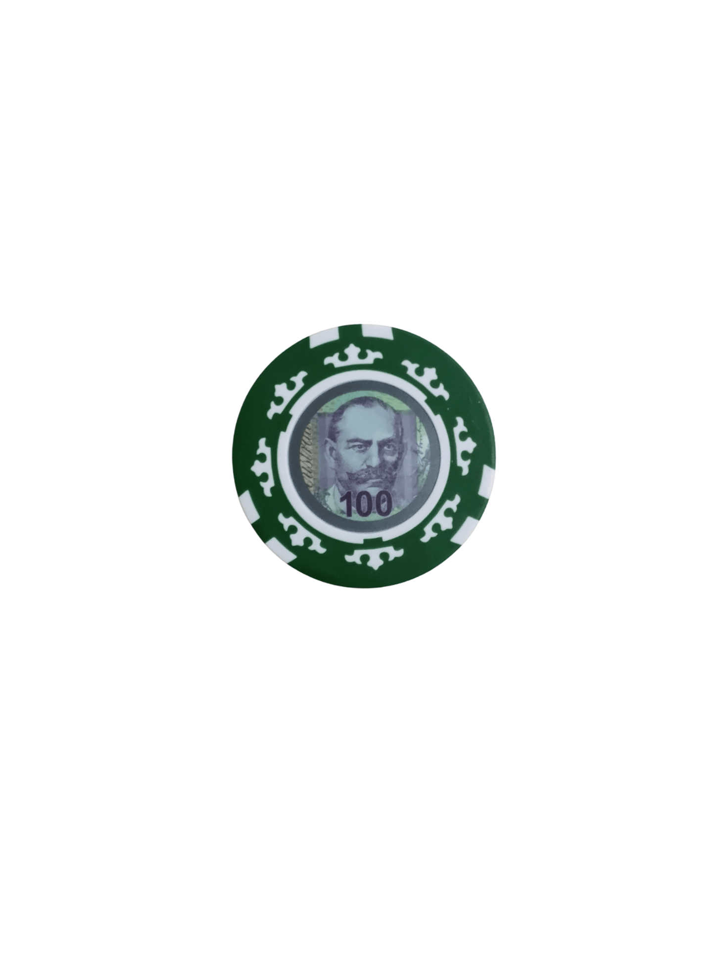 $100 Australia Currency Poker Chip (Green) - Mu Shop