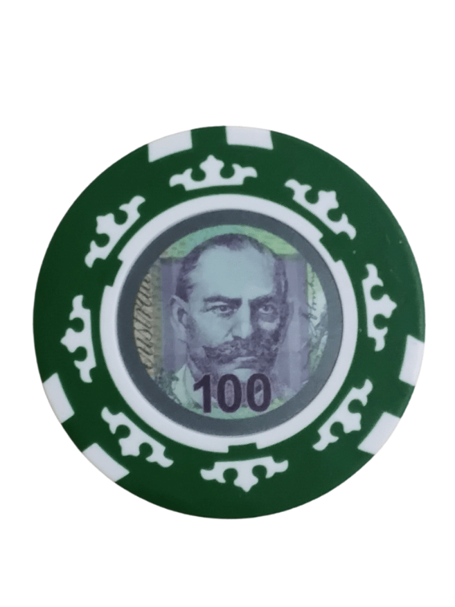 $100 Australia Currency Poker Chip (Green) - Mu Shop