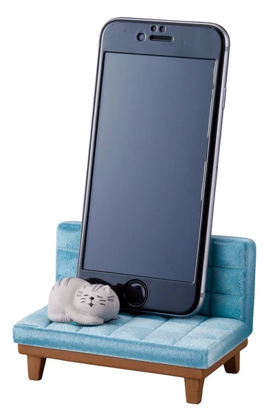 Decole Relaxed Cat Smartphone Stand - Blue