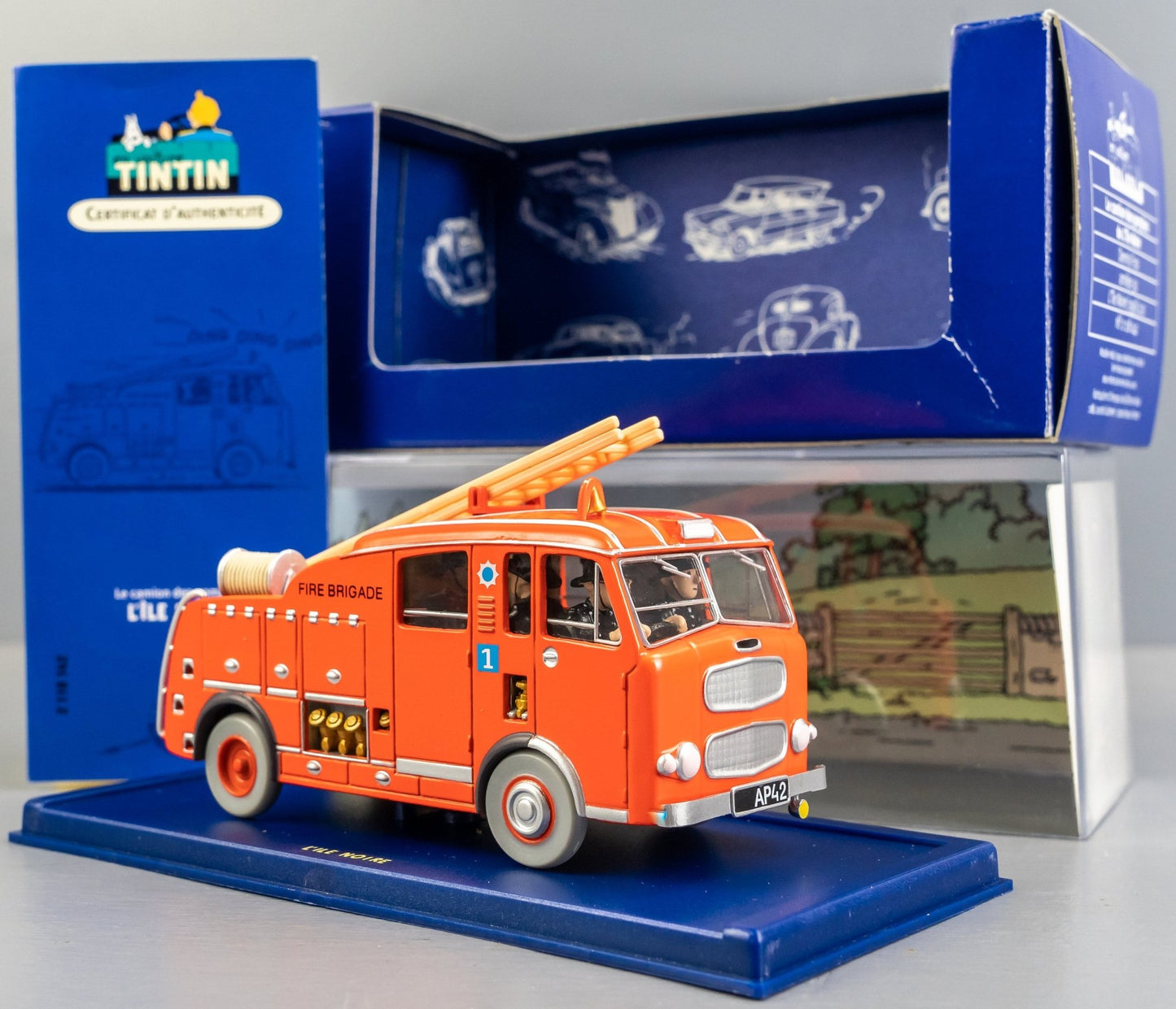 1/43 TINTIN CARS - Fire Brigade Truck - Mu Shop