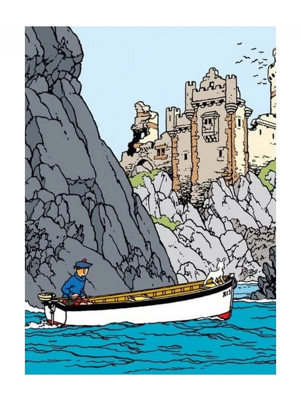 A4 Plastic Sleeve: Tintin & Snowy Black Island