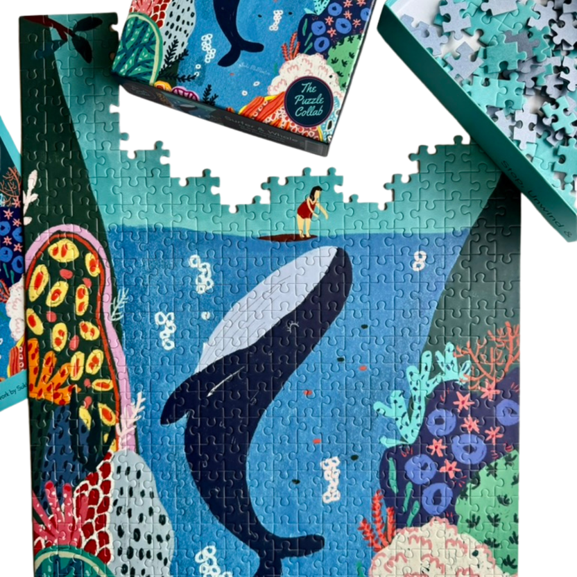 Surfer and Whale 500-Piece Puzzle