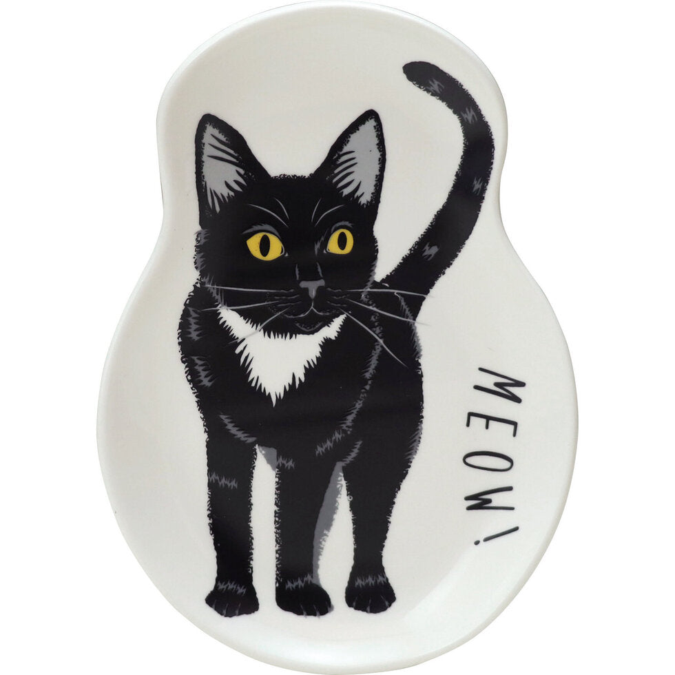 NEKO - black cat large dish