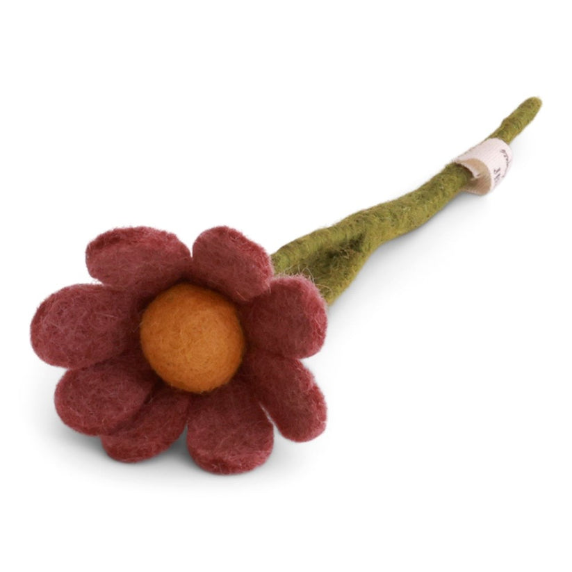 Anemone Felted Flower Small Rouge