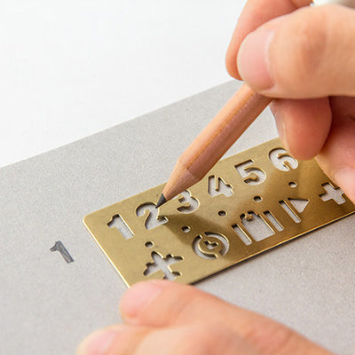 Brass Template Bookmark - Numbers