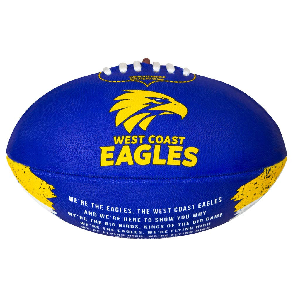 West Coast Eagles Sherrin Team Song Football Size 2