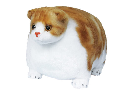 Round Scottish Fold-inspired Fat Cat polyester plush toy