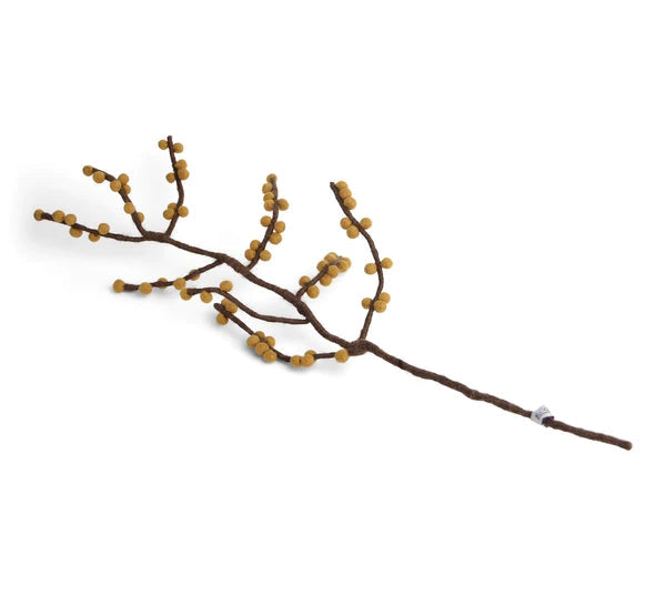 Gry & Sif Felted Branch with Yellow Berries
