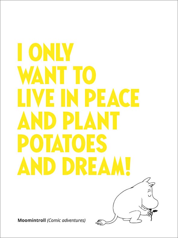2-Fold Letterpress Card – Moomin “Potatoes”