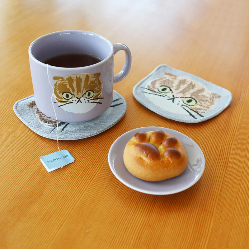 Bisque I LOVE CAT! Mug - Lavender