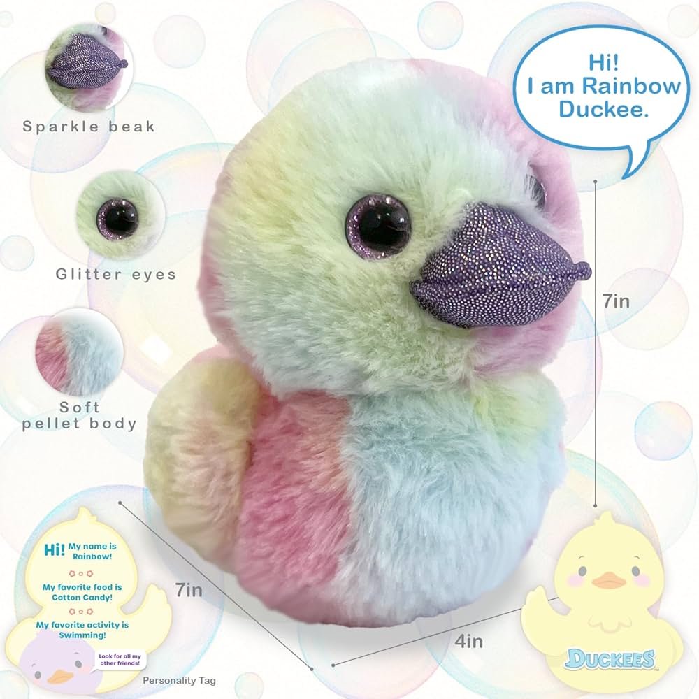Rainbow Duckee Plush 18 cm
