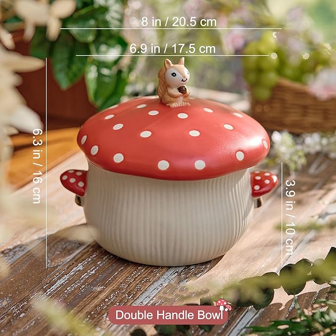 Mushroom Soup Bowl with Lid