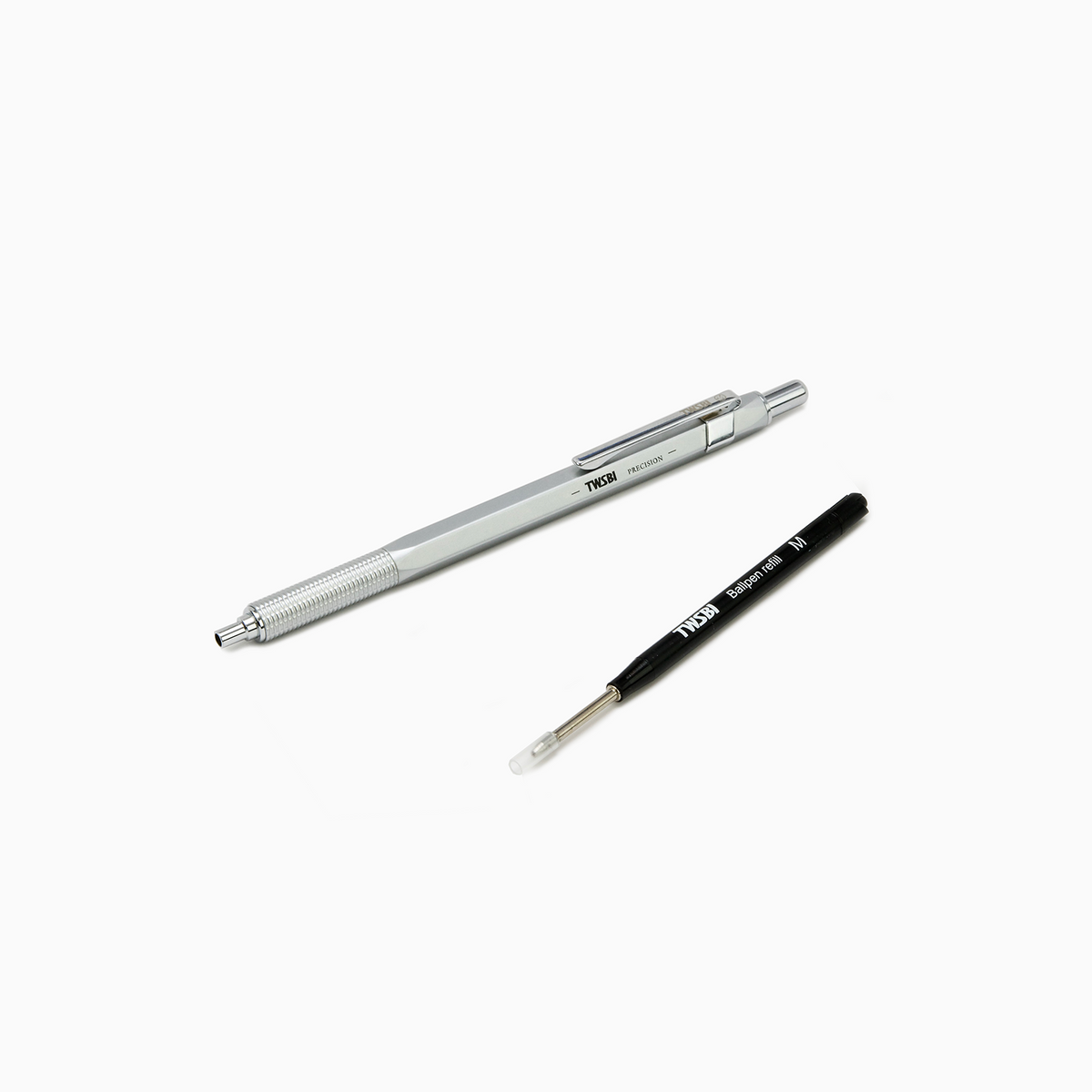 Precision Ballpoint Pen 1.0mm – Matte Silver