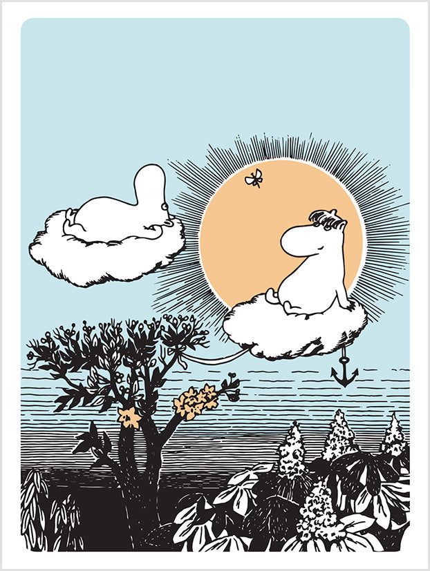 2-Fold Letterpress Card – Moomin “Clouds”