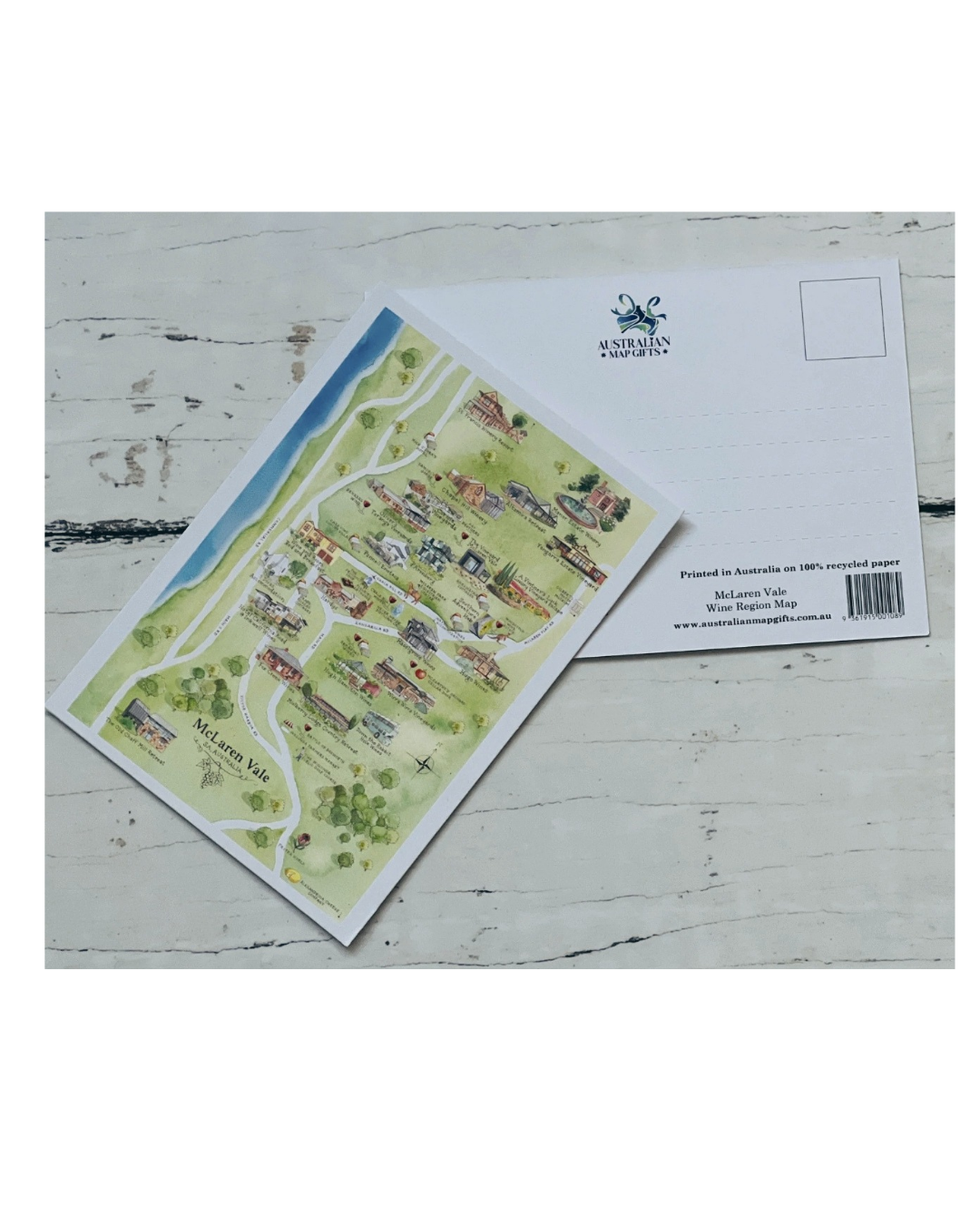 Gold Coast Tourist Attractions Map Postcard A6