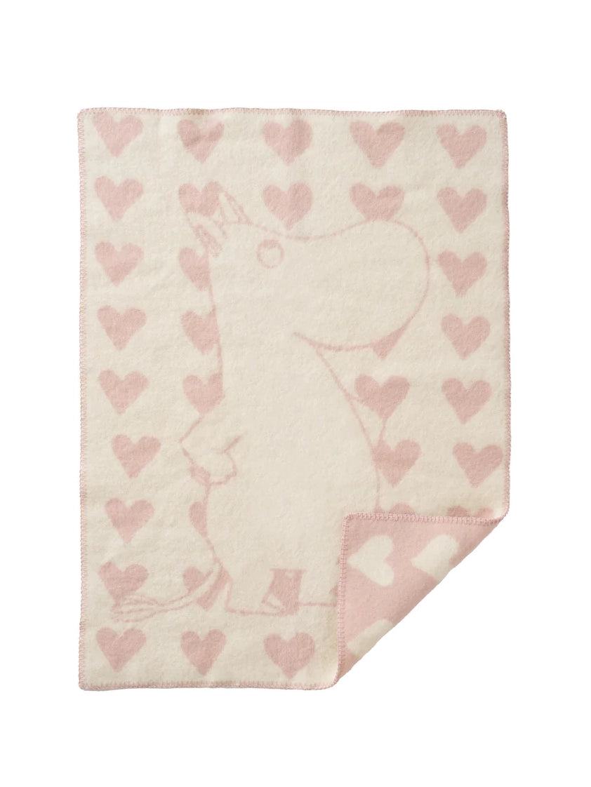 Moomin Heart Baby Wool Blanket (Pink)