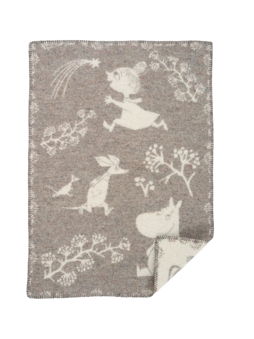 Moomin Winterland Baby Wool Blanket (Grey)