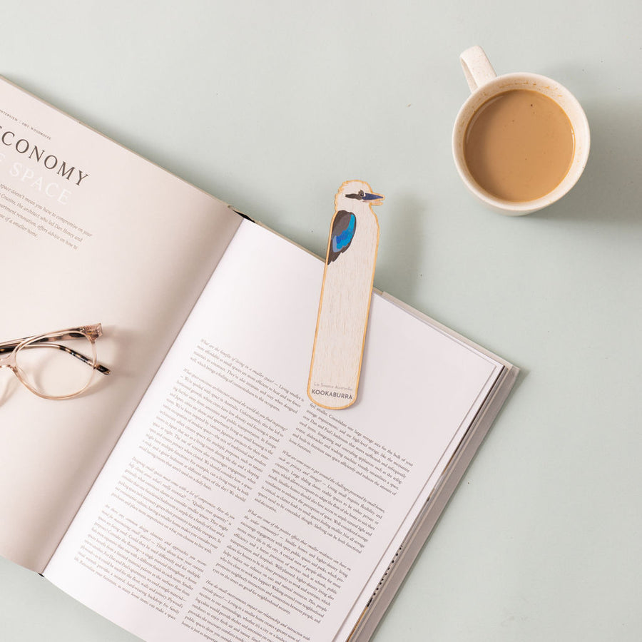 Kookaburra Wooden Bookmark