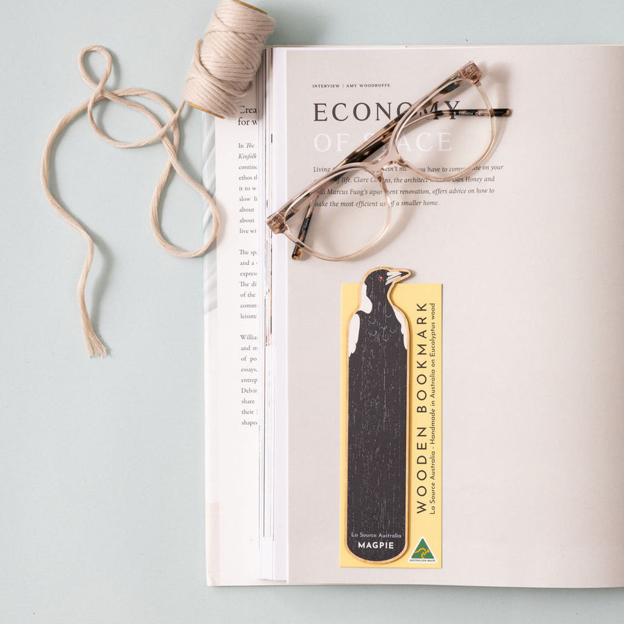 Magpie Wooden Bookmark