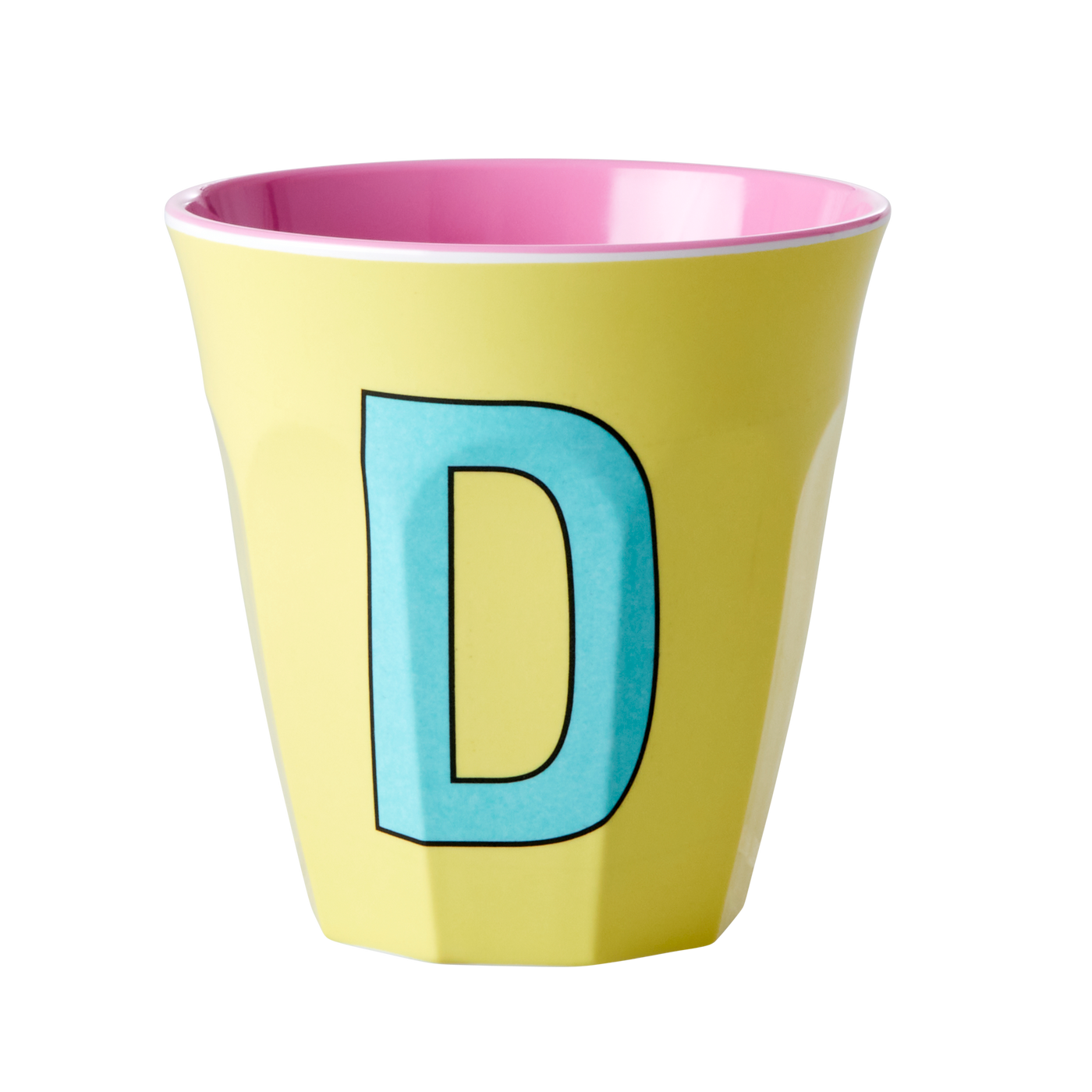 Medium Alphabet Cup - Yellow - D