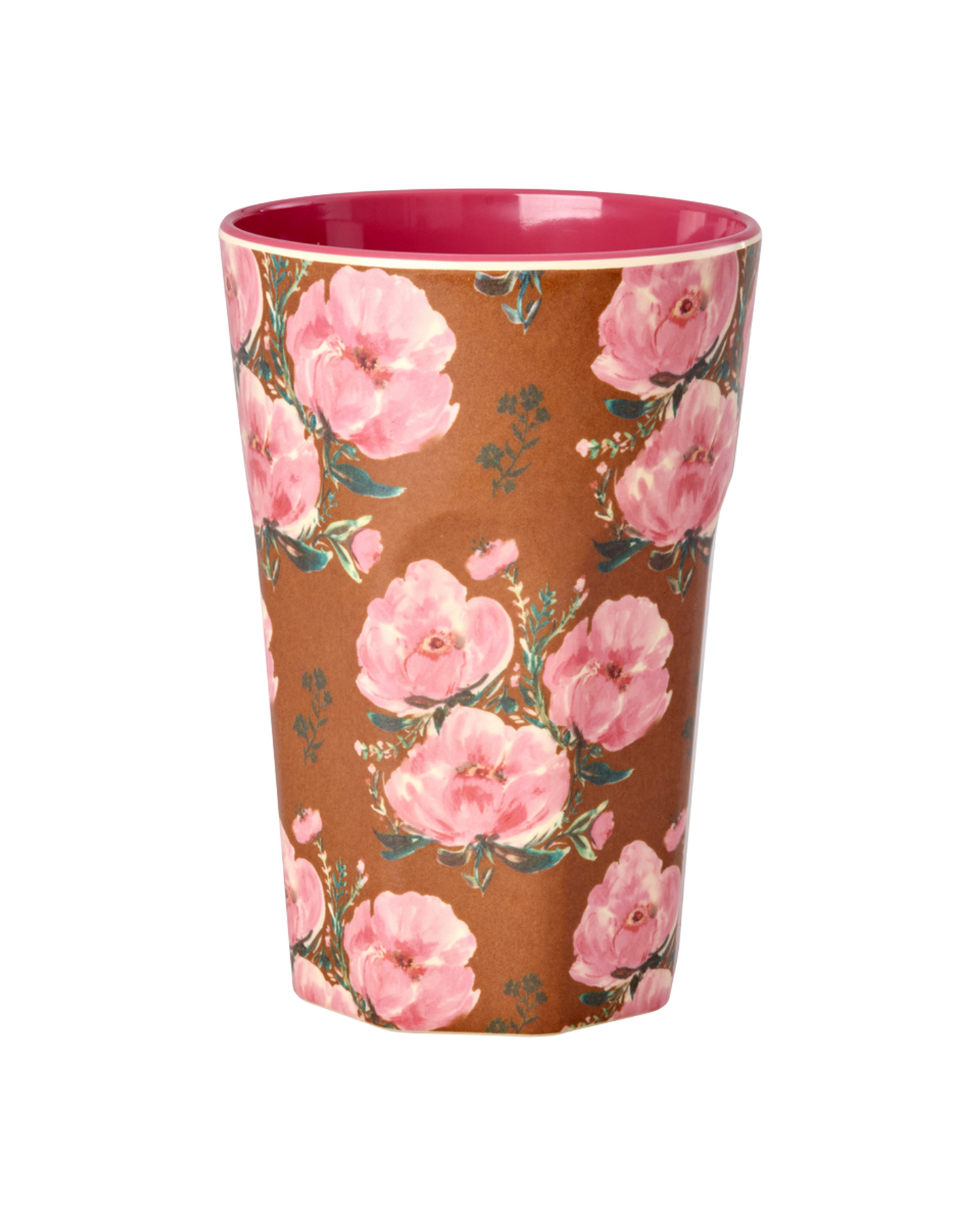 Tall Cup - Floral Fiesta Rose