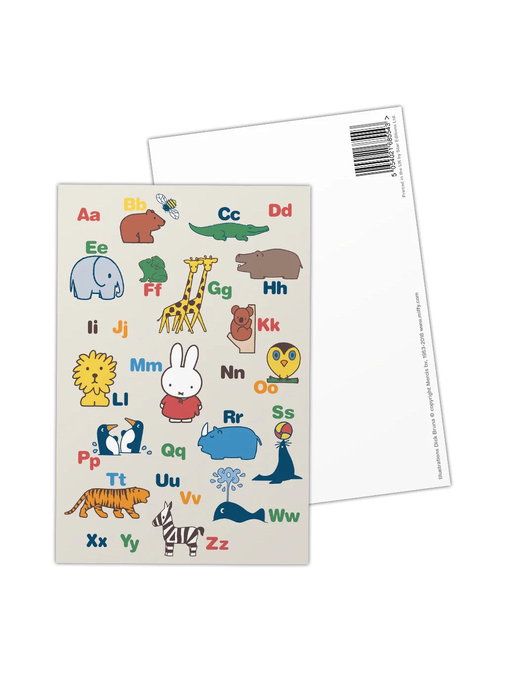 Miffy Alphabet Postcard