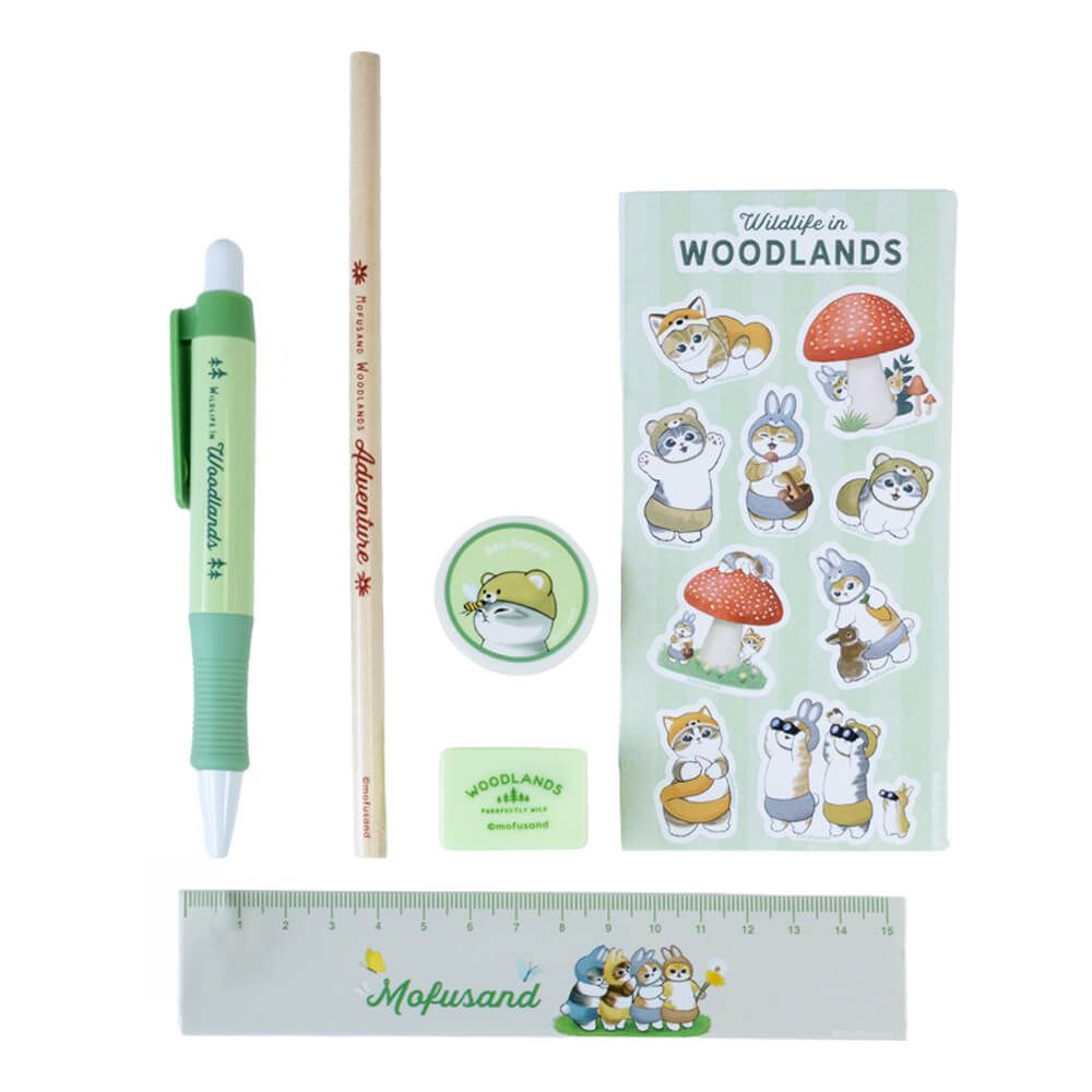 Mofusand Woodlands PVC Stationery Set