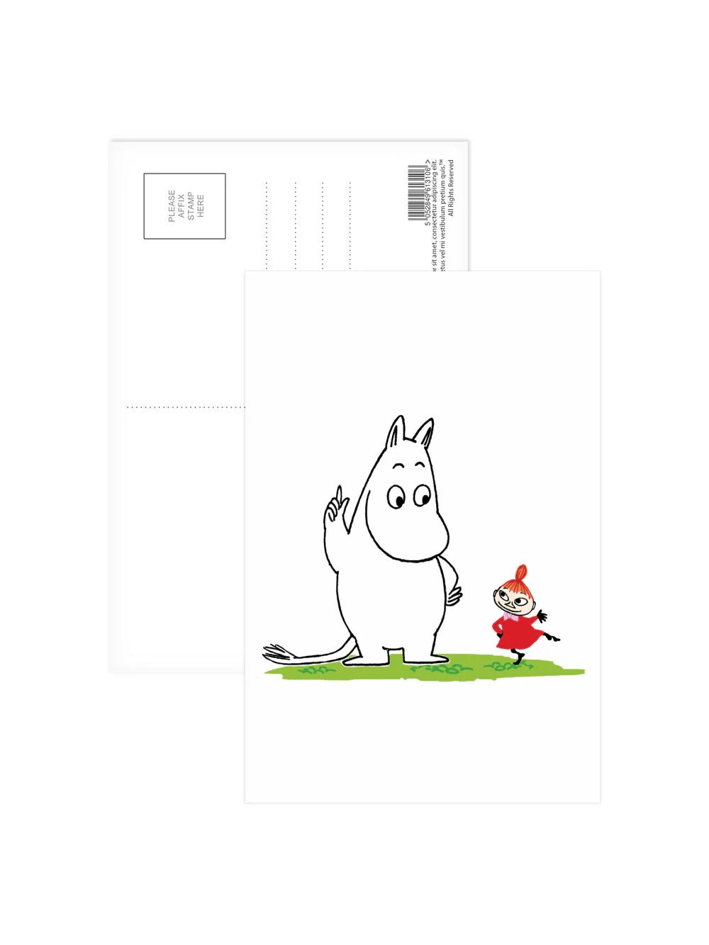 Moomintroll and Little My Postcard