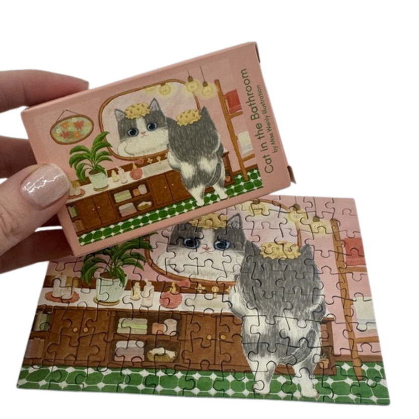 Cat in the Bathroom Micro 99-Piece Puzzle