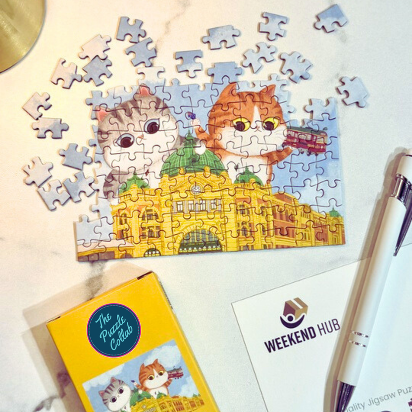 The Flinders Street Station and Cats Micro Puzzle – 99 Pieces