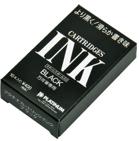Black Fountain Pen Dye Ink Cartridges 10 pack