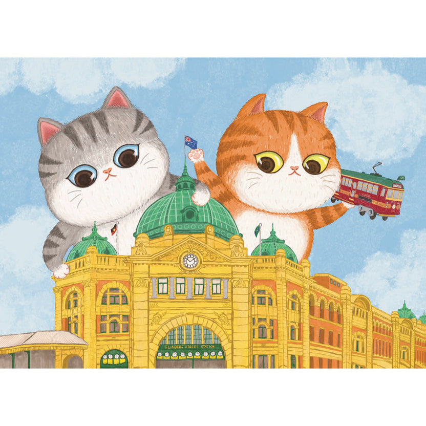 Flinders Street Station and Cats 500-Piece Puzzle