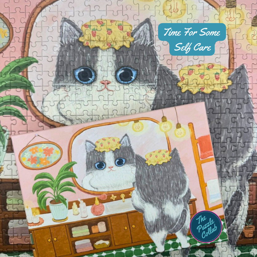 Cat in the Bathroom 500-Piece Puzzle