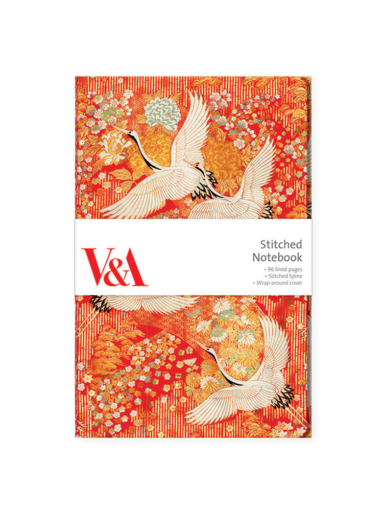 Kimono Cranes Stitched Notebook