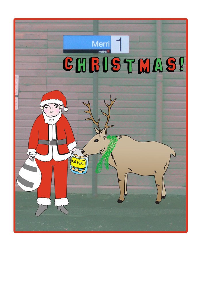 Merri Christmas Melbourne Station Card