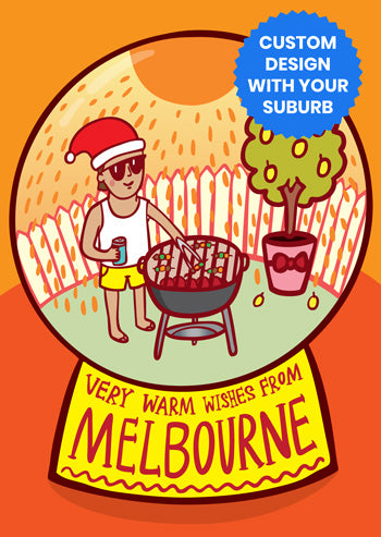 Very Warm Wishes From Melbourne Christmas Card