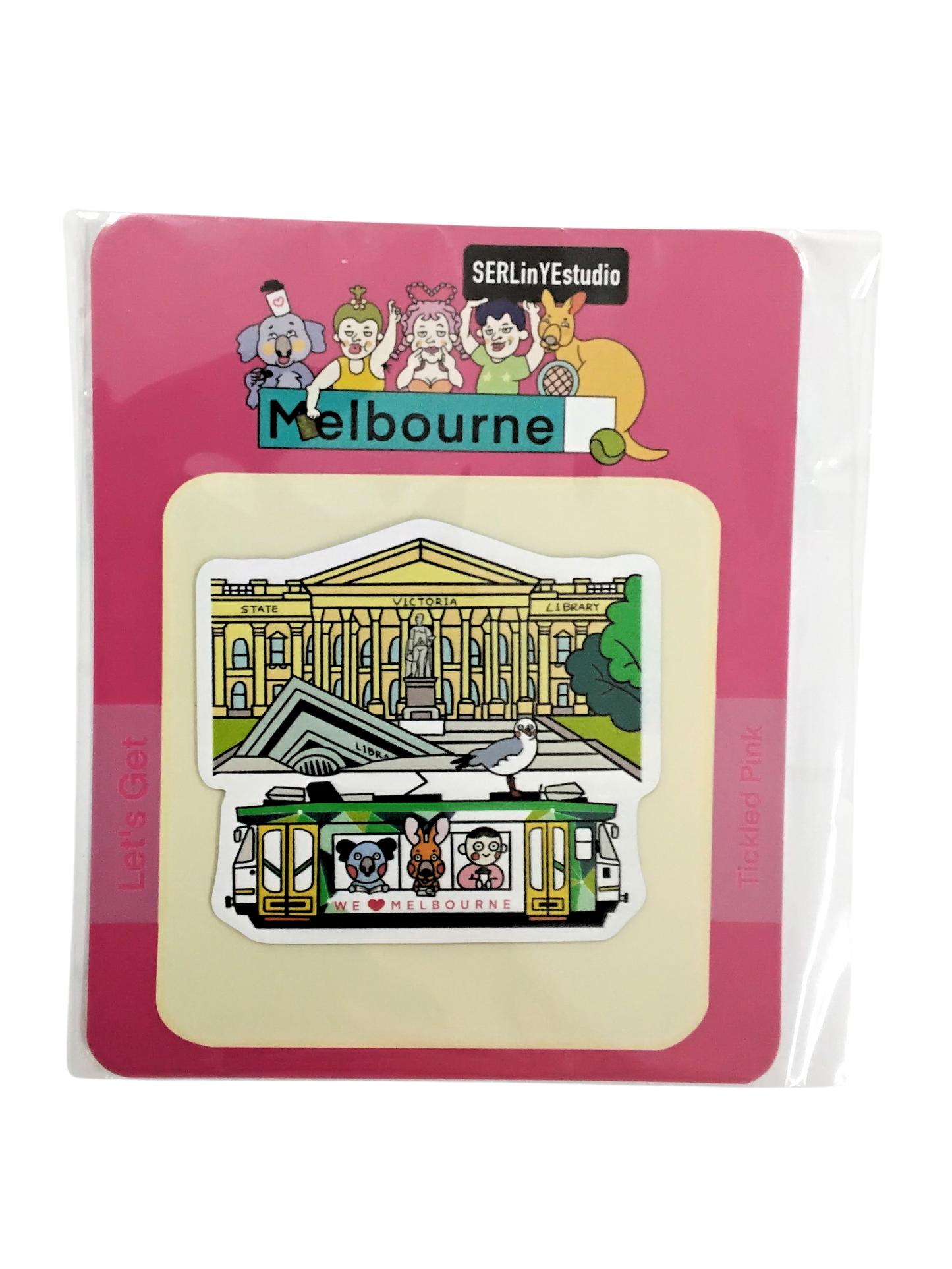 Melbourne Magnet – We ♥ Melbourne (State Library & Tram)