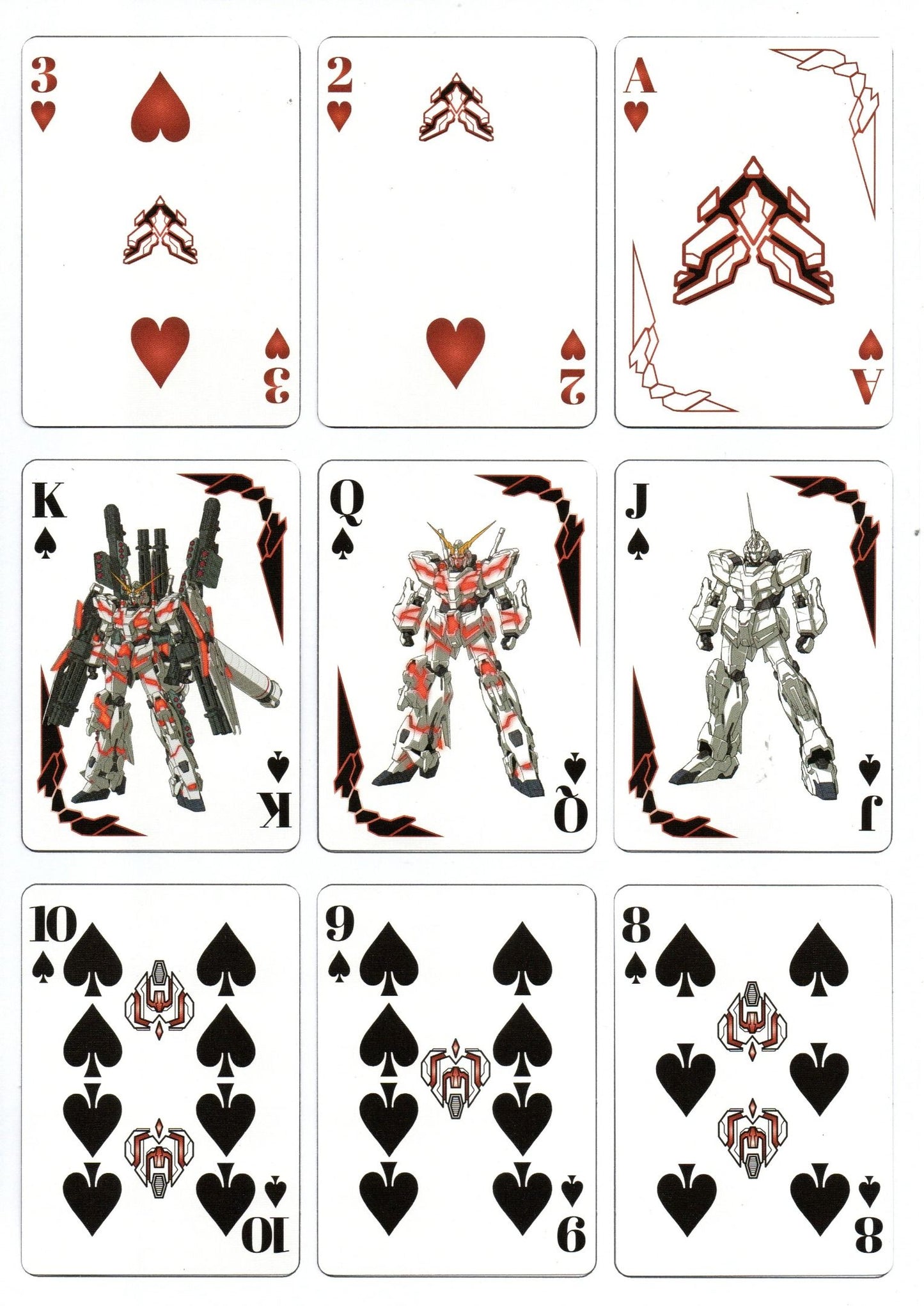 Gundam Unicorn Playing Cards