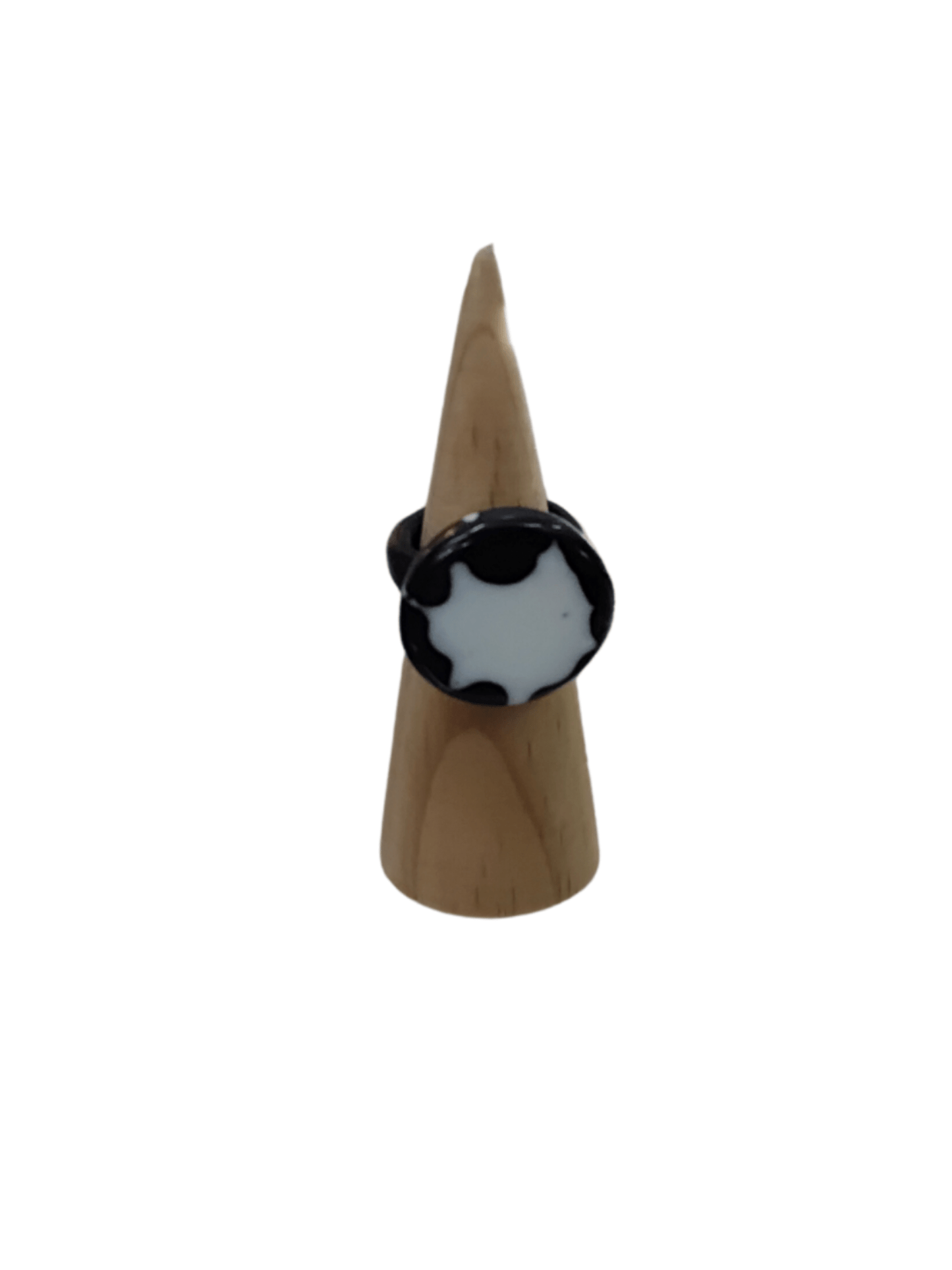 Black & White Blob Resin Ring - Mu Shop
