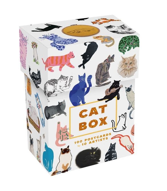 Cat Box 100 Postcards by 10 Artists - Mu Shop