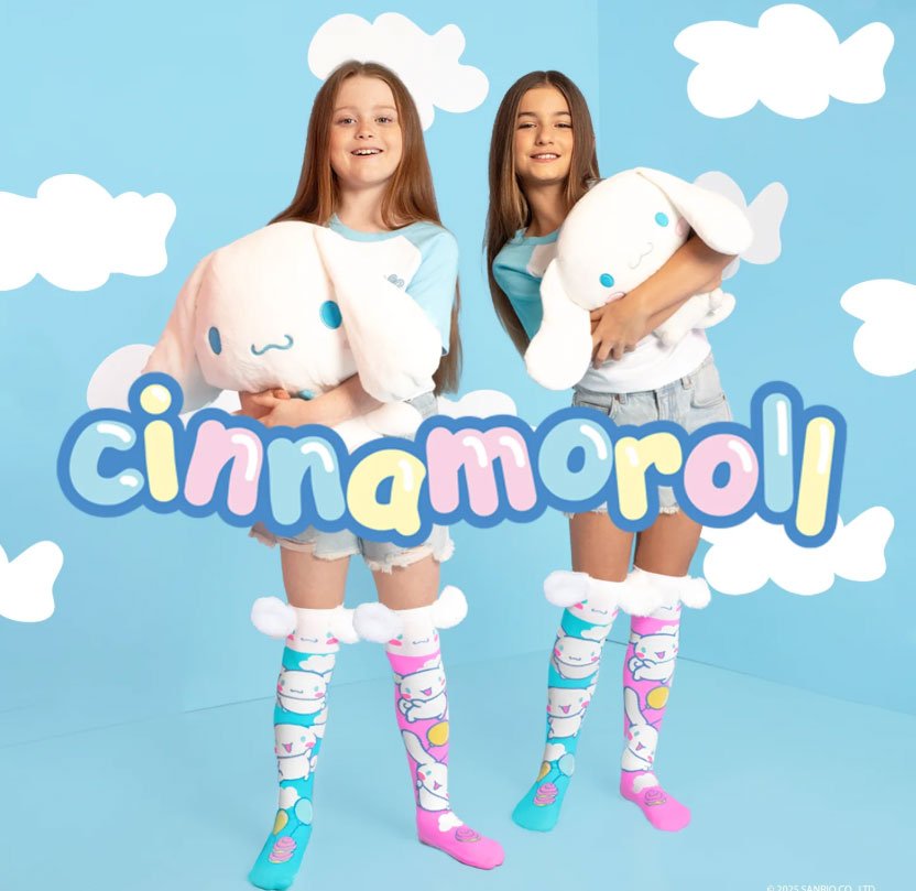 CINNAMOROLL Pink/Blue SOCKS Age 3 - 5 - Mu Shop