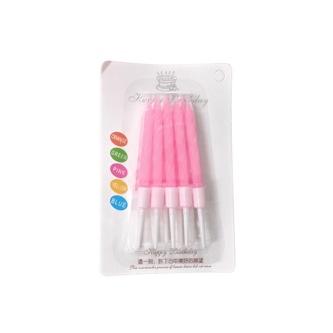Colored Happy Birthday Candle - Pink - Mu Shop