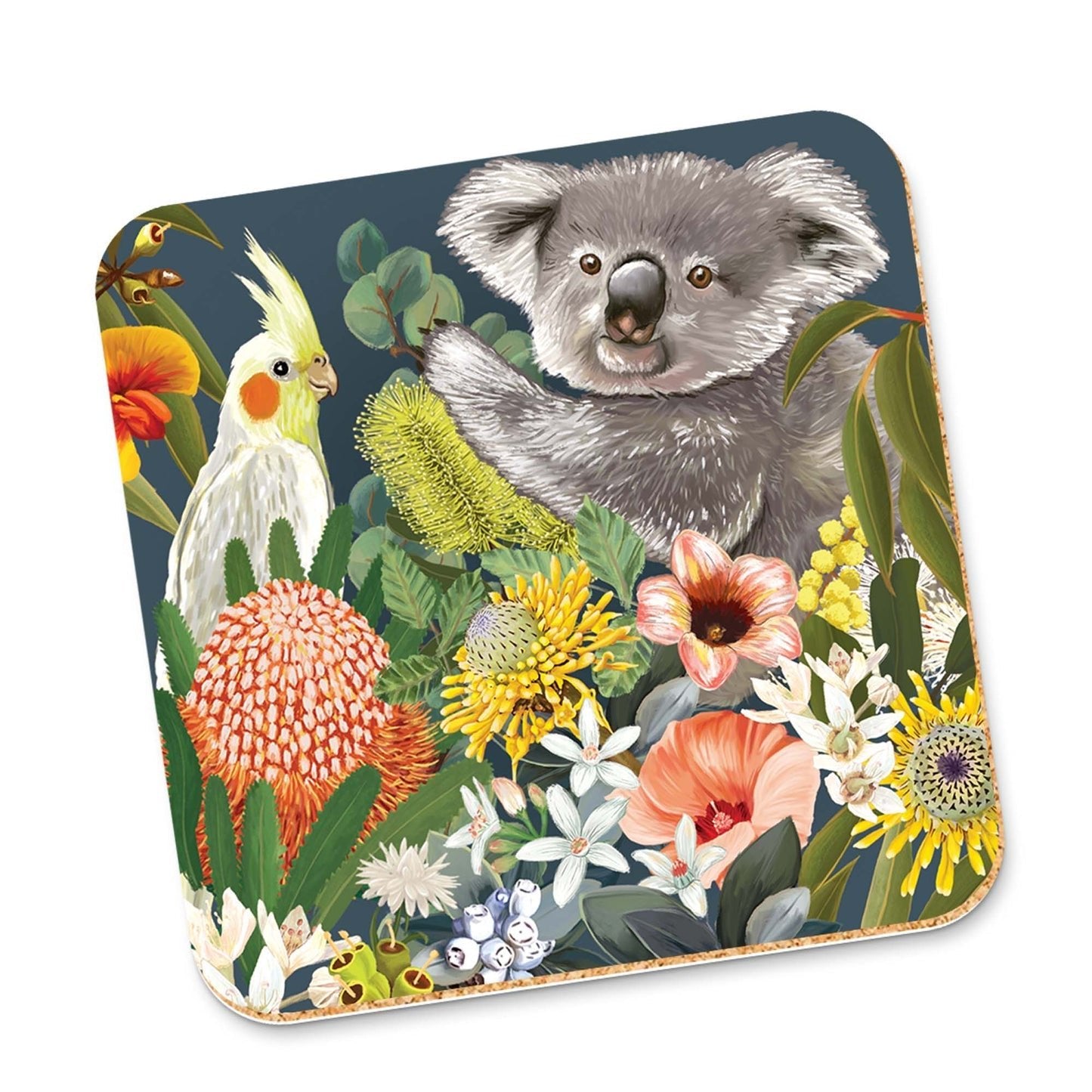 CORKY COASTER GOOD EVENING VOL.2 KOALA AND COCKATIEL - Mu Shop