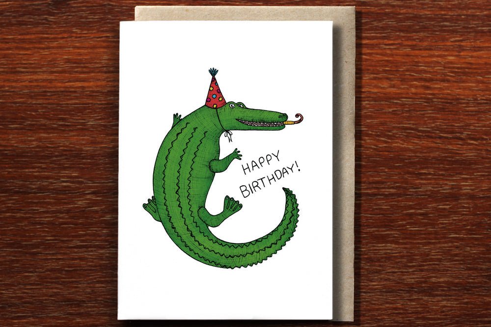 Crocodile Happy Birthday - Happy Birthday Card - Mu Shop