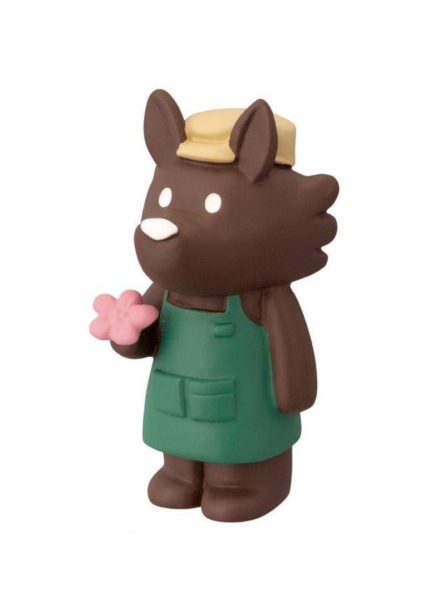 Decole Figurine - Red Riding Hood Wolf With Flower - Mu Shop