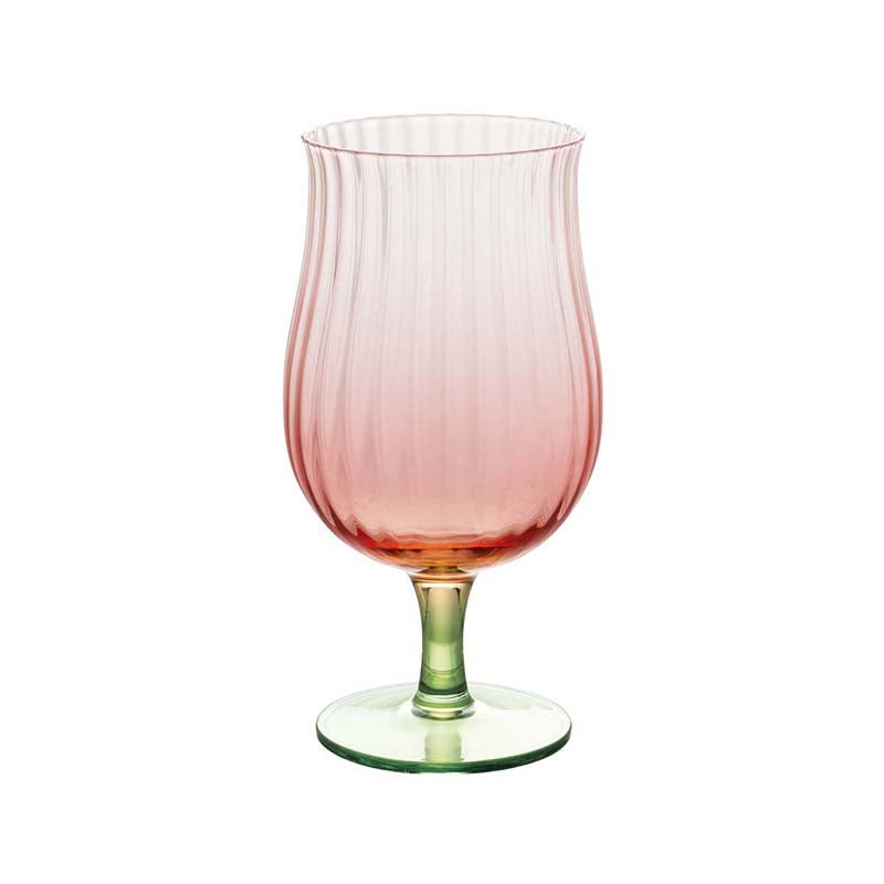 Decole Flower Glass Goblet Cup Pink - Mu Shop