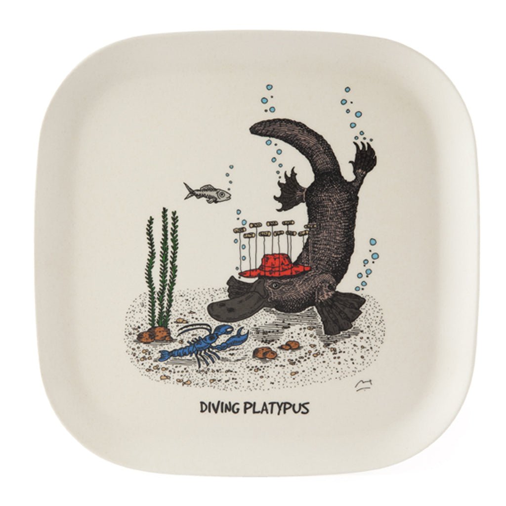 Eco - bamboo fibre trays: Diving Platypus - Mu Shop