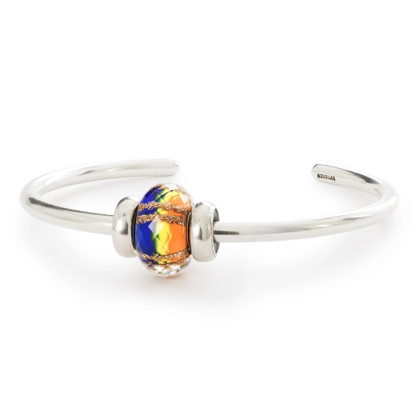 Rainbow Facet Glass Bead
