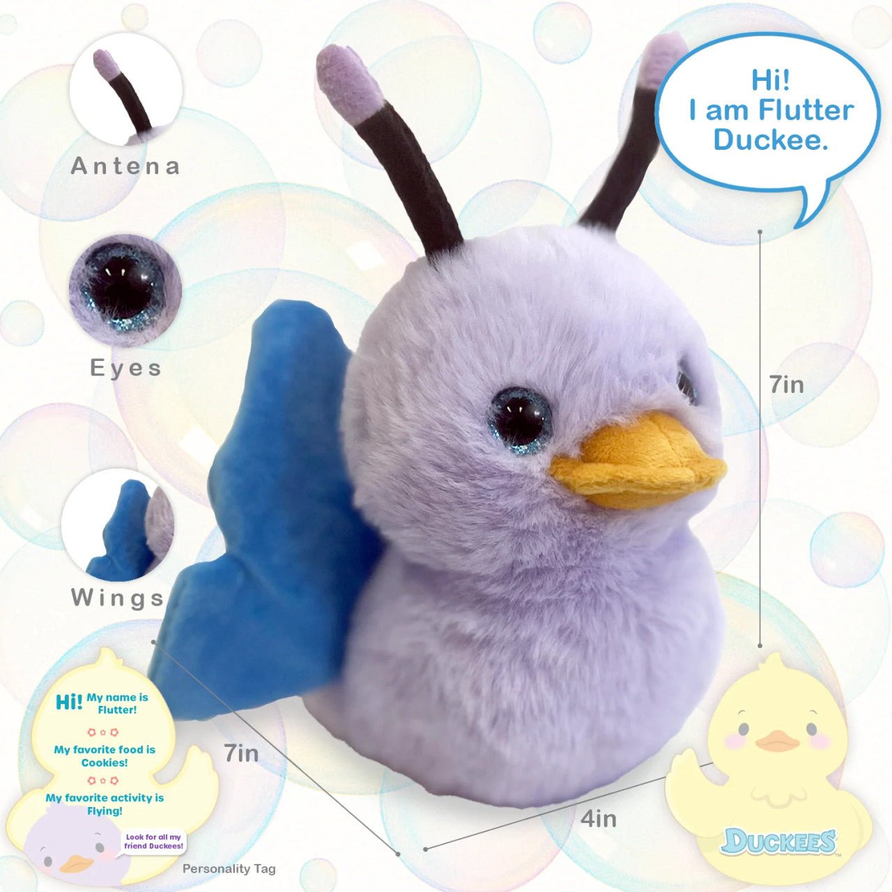 Flutter Duckee Plush 18 cm - Mu Shop